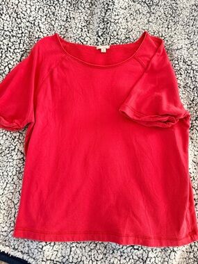 GAP Bright Red Short-Sleeve Scoop Neck Tee